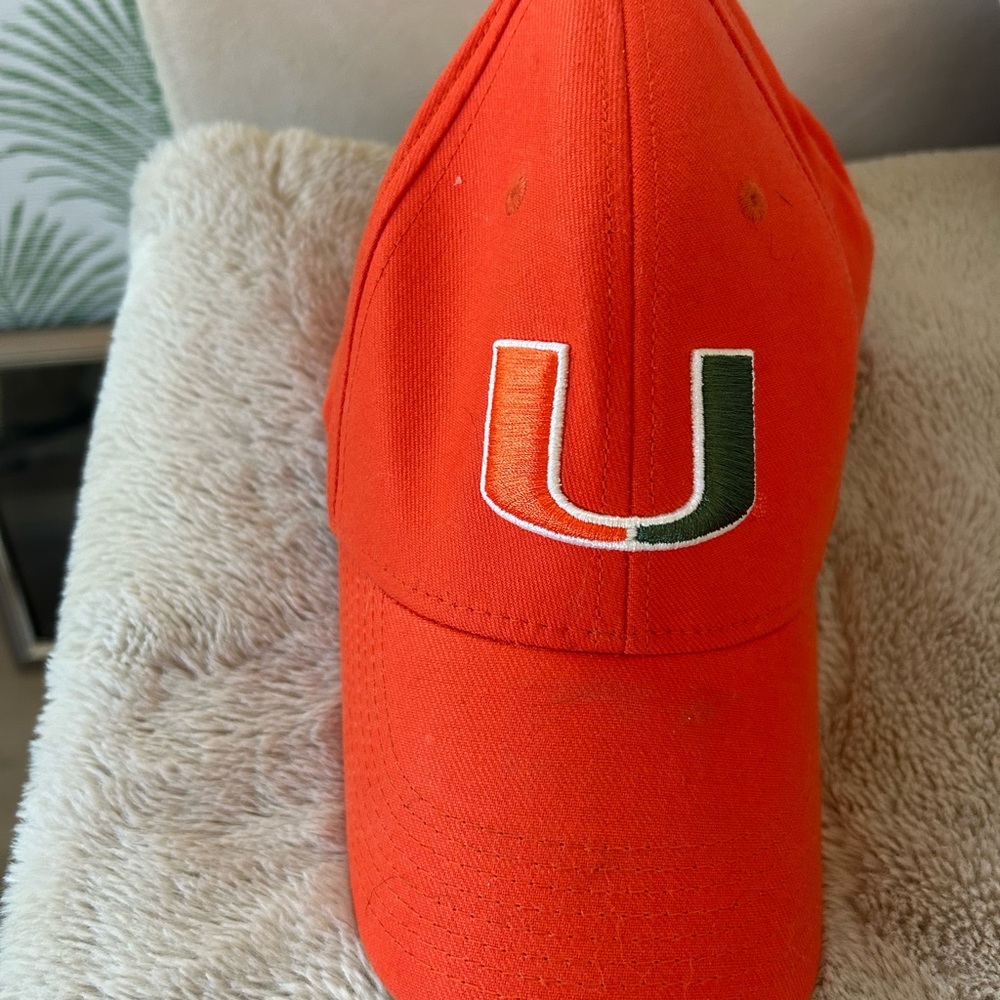 University of Miami Nike Orange Cap with U Logo